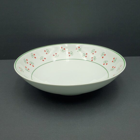 Schmidt Cherries Serving Bowl Schmidt White Porcelain Vegetable Serving Bowl - Picture 4 of 6